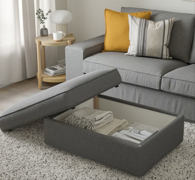 Pufa Podnóżek ze schowkiem Pufa jest bez obicia