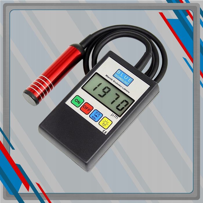 TESTER grubości powłoki lakieru do auta 0-1990µm sonda 80cm