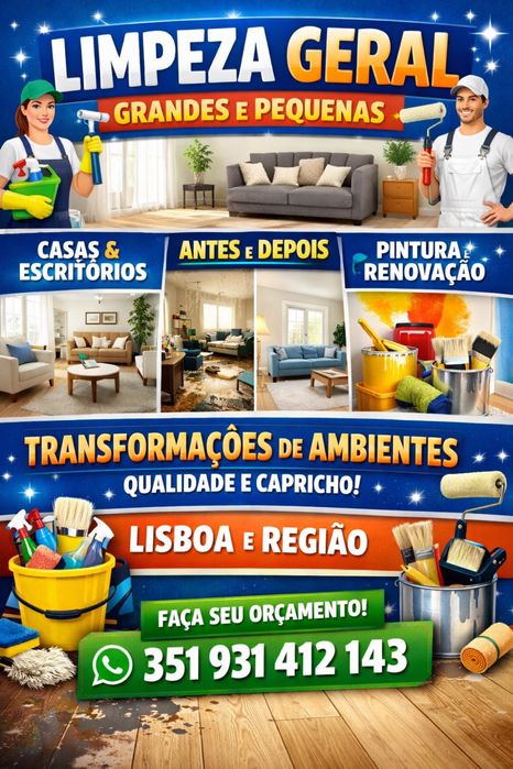 Limpeza Geral e Transformações de ambiente