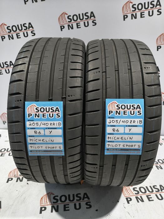 2 pneus semi novos 205-40R18 Michelin - Oferta dos Portes