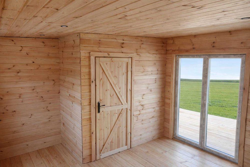Drewniany domek całoroczny 20 m2 + taras 10 m2
