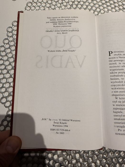 Quo vadis Henryk Sienkiewicz