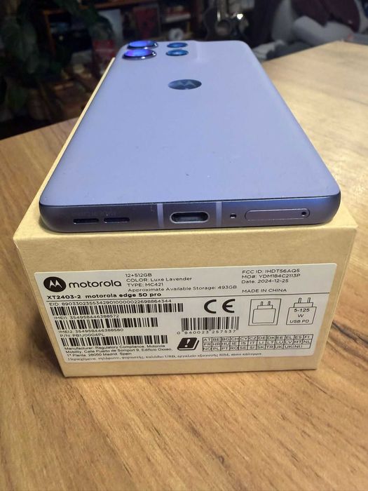 Motorola Edge 50 Pro 12/512GB NFC DualSIM Fioletowy Luxe Lavender 125W