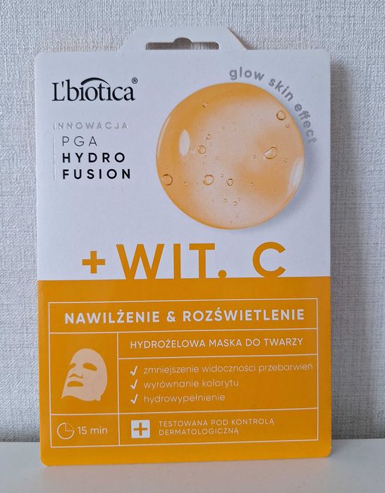 L'biotica Hydrożelowa maska do twarzy z wit. C