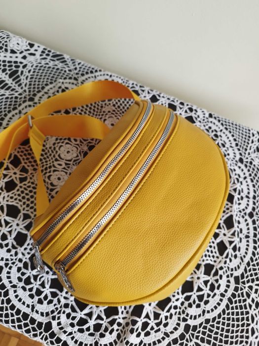 %_torebka / nerka_duża_ kolor stonowany - żółta