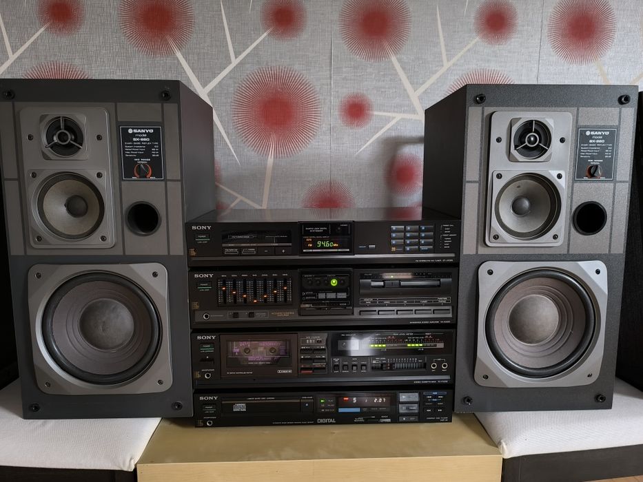 Zestaw audio SONY+ kolumny Sanyo