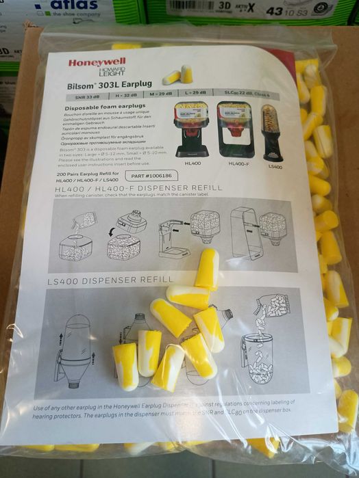 NOWE Wkładki przeciwhałasowe zatyczki Honeywell BILSOM dowolne ilości