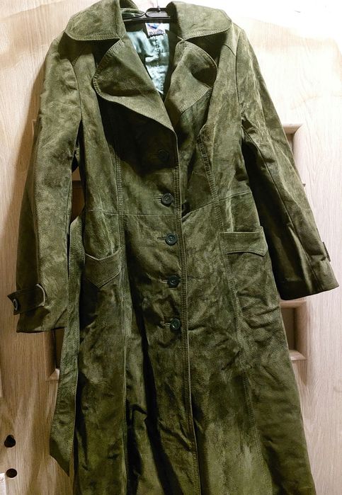 Plaszcz zamsz skóra naturalna