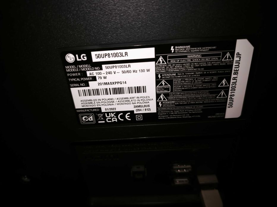 LG 50UP81003LR 50" LED 4K 50" LED WEBOS