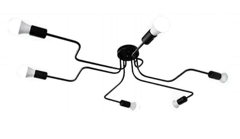 Lampa sufitowa pająk loft