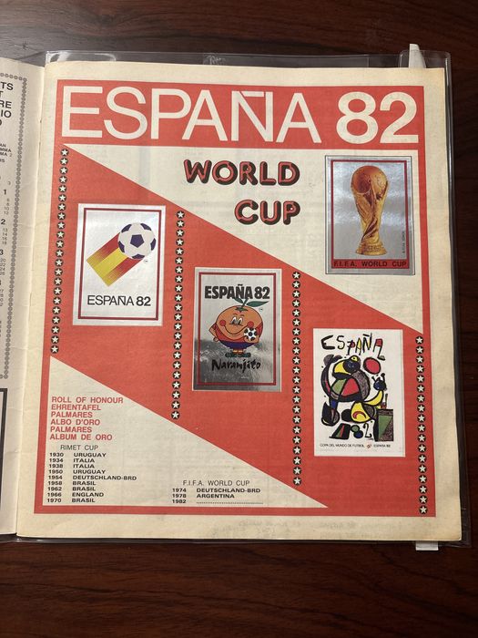 Caderneta completa PANINI Campeonato do Mundo - Espanha 1982