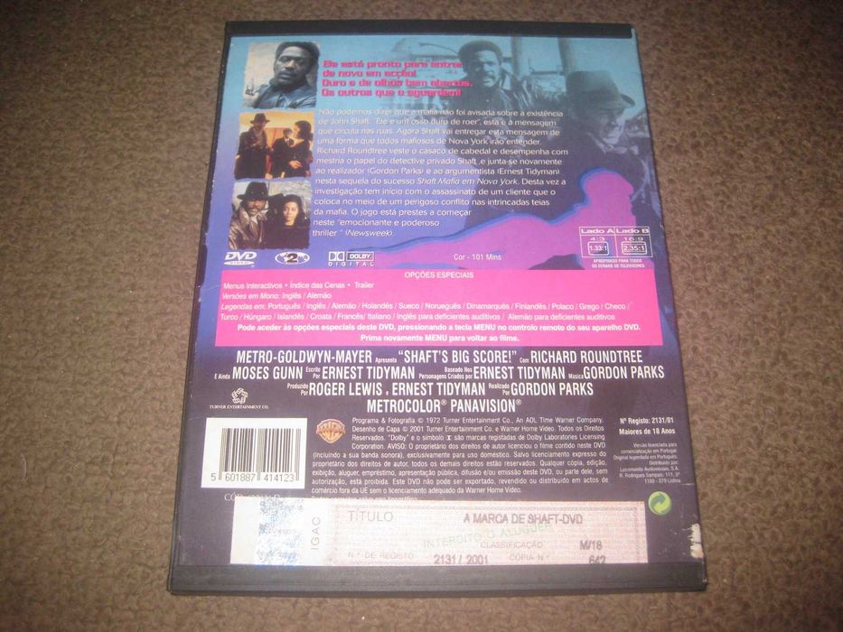 DVD "A Marca de Shaft!" com Richard Roundtree/Snapper/Raro!