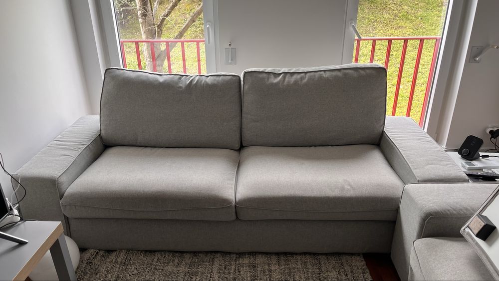 Sofá Kivik IKEA 3 lugares Cinzento