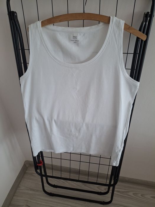 Biały podkoszulek bawełniany meski