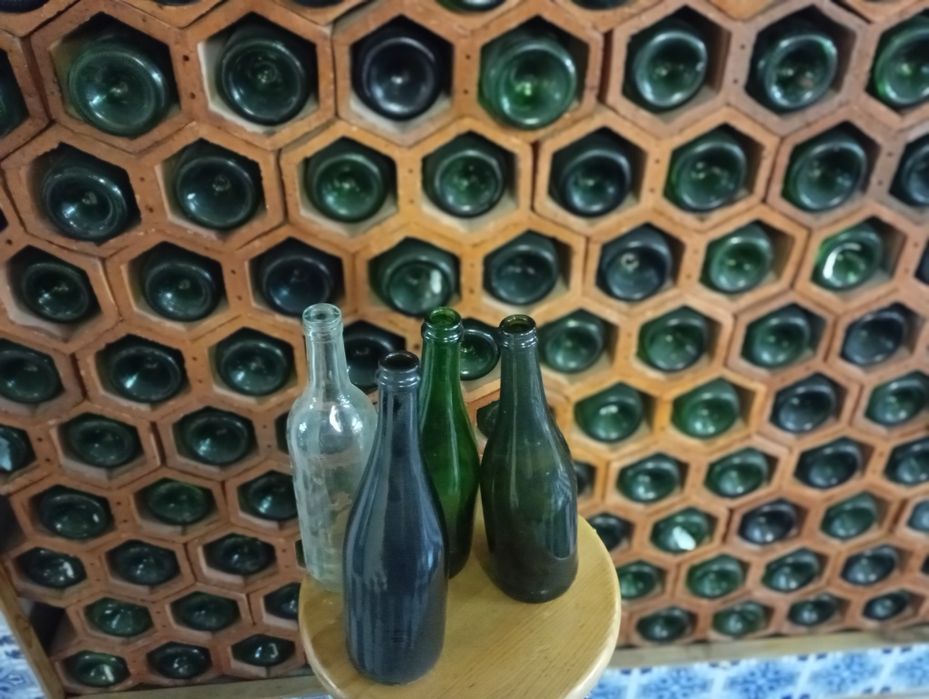 Garrafas em vidro antigas