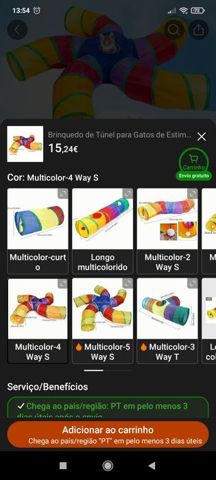 Túnel brinquedo gatos
