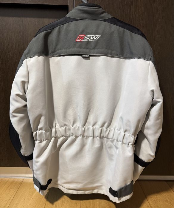 Casaco moto RSW branco e cinza