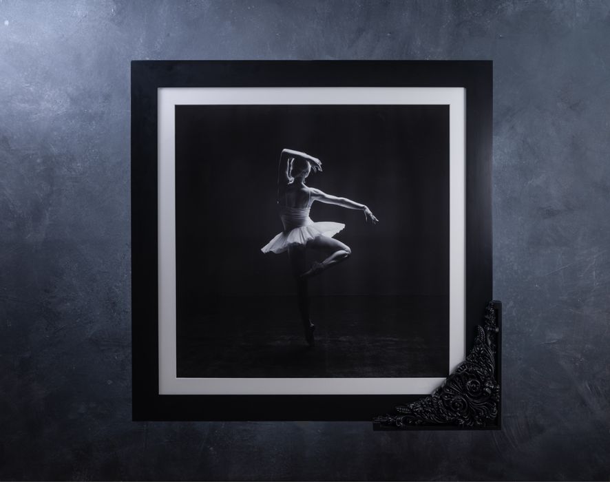 foto em moldura artesanal.