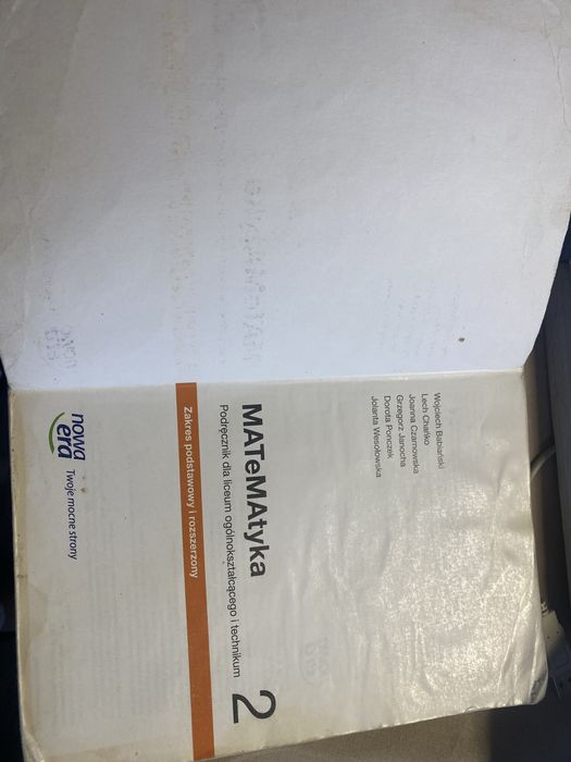 Matematyka 2, podręcznik do liceum i technikum, zakres podstawowy i ro