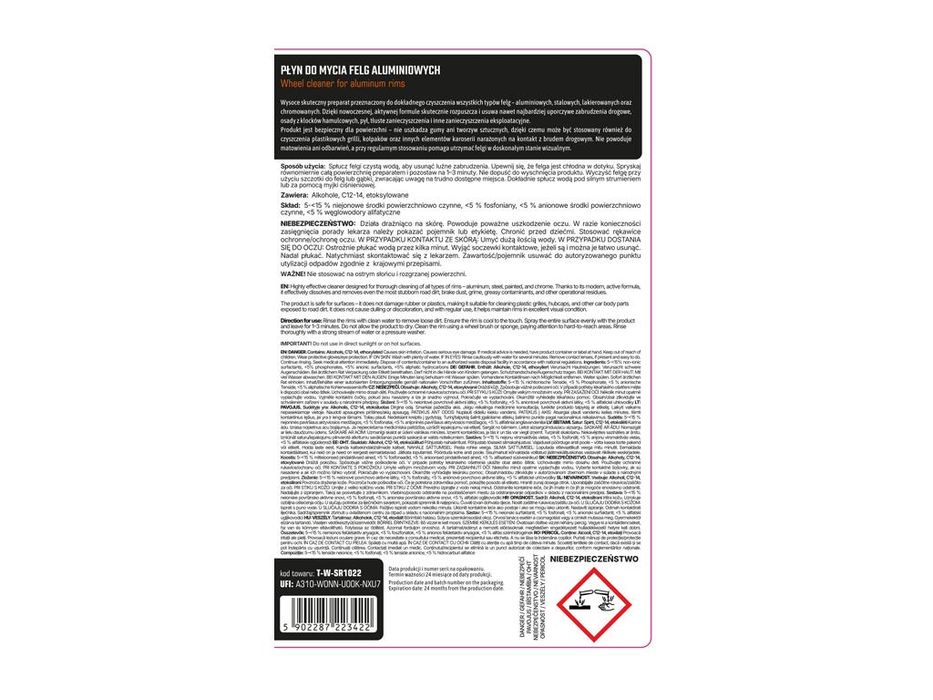 Płyn do mycia felg aluminiowych 1l - atomizer, TEGER