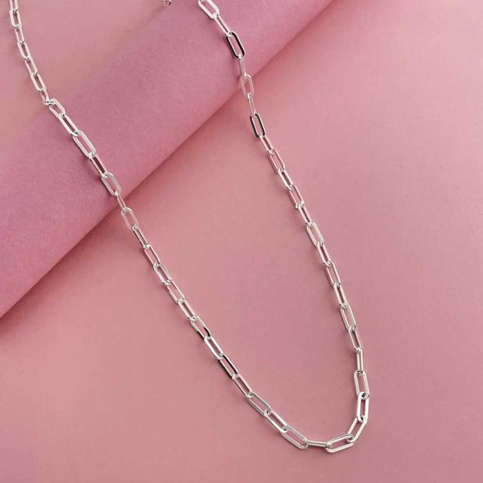 Srebrny łańcuszek minimalistyczny łańcuch 45 cm