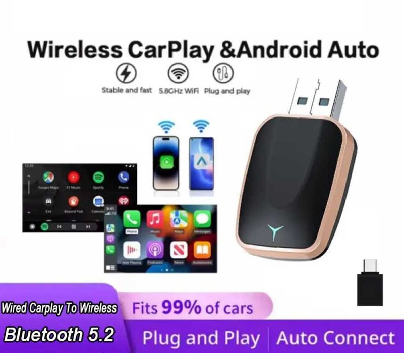 Adaptador de Carplay sem fio Android Auto WiFi