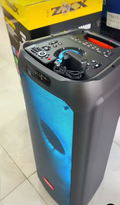Акустика ZXX  RSM 100Вт +2 микрофона и TWS, блютуз колонка Портативна.