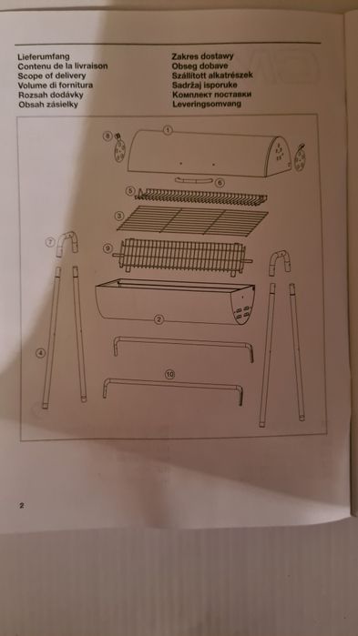 Grill węglowy duży typu beczka nowy