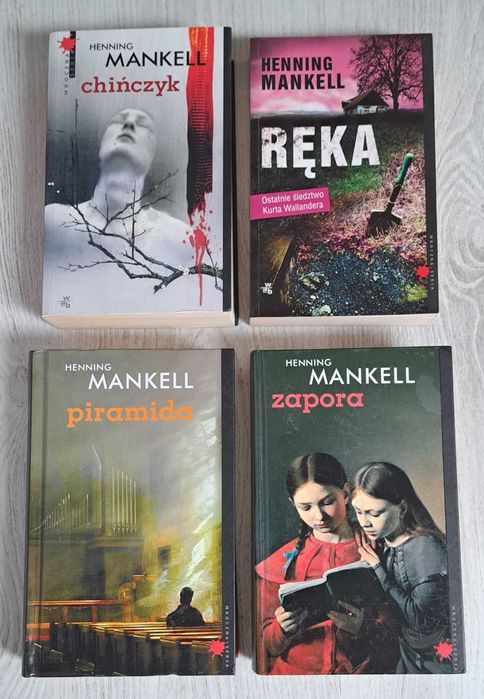 4x Henning Mankell Ręka + Chińczyk + Piramida + Zapora  BDB