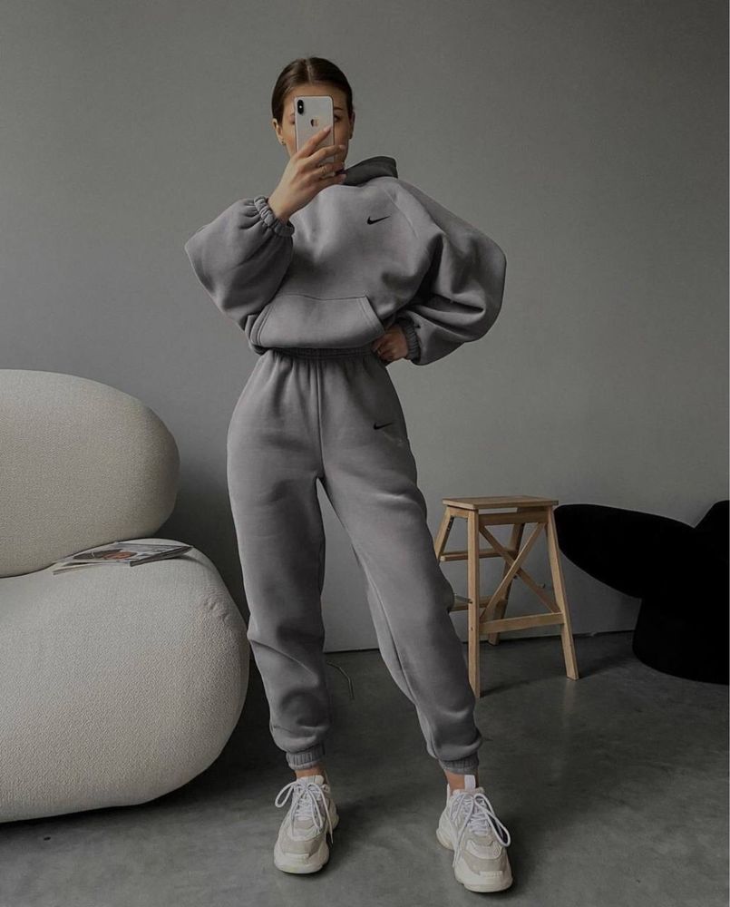 Женский костюм Nike Найк На флисе Жіночий спортивний костюм 42-46: 780 ...