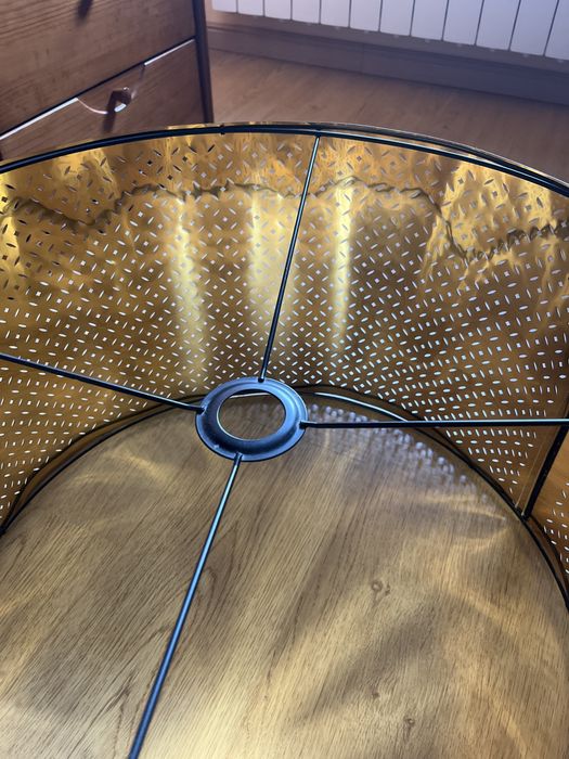 Abajur Redondo Azul Dourado ikea