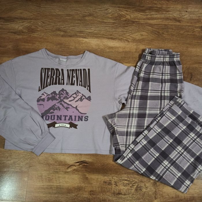 Piżama 2 częściowa spodnie + long H&M rozm. 146-152