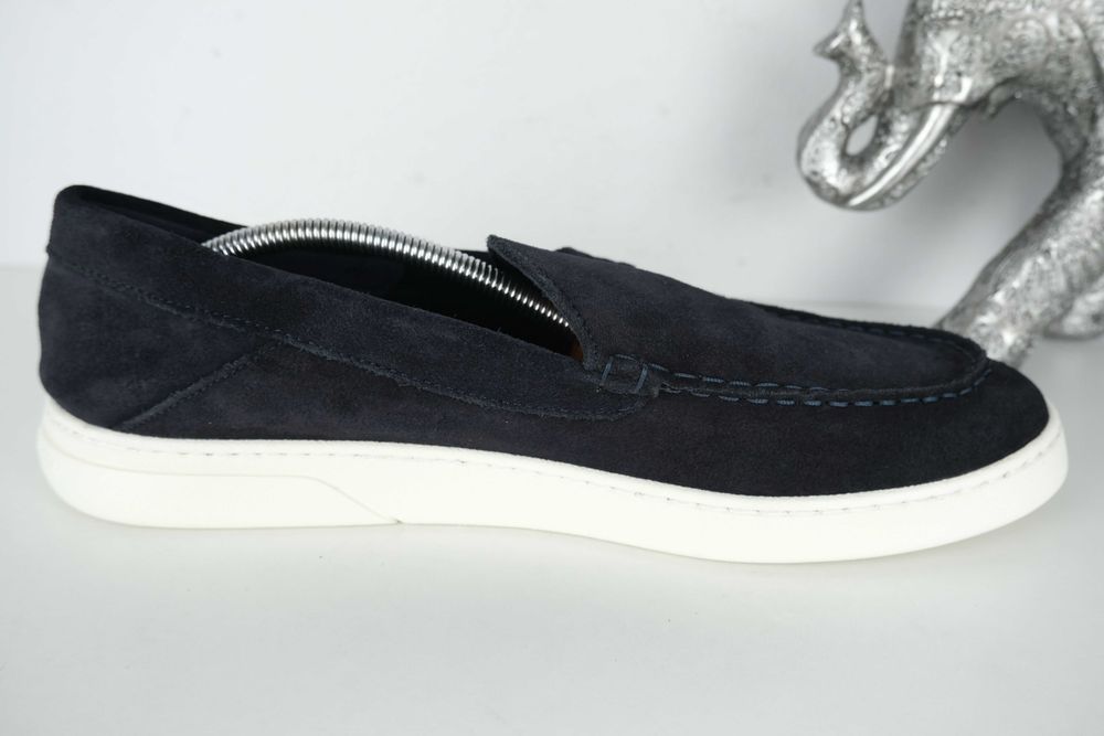 Tommy Hilfiger skóra mokasyny loafers  męskie  granatowe 46
