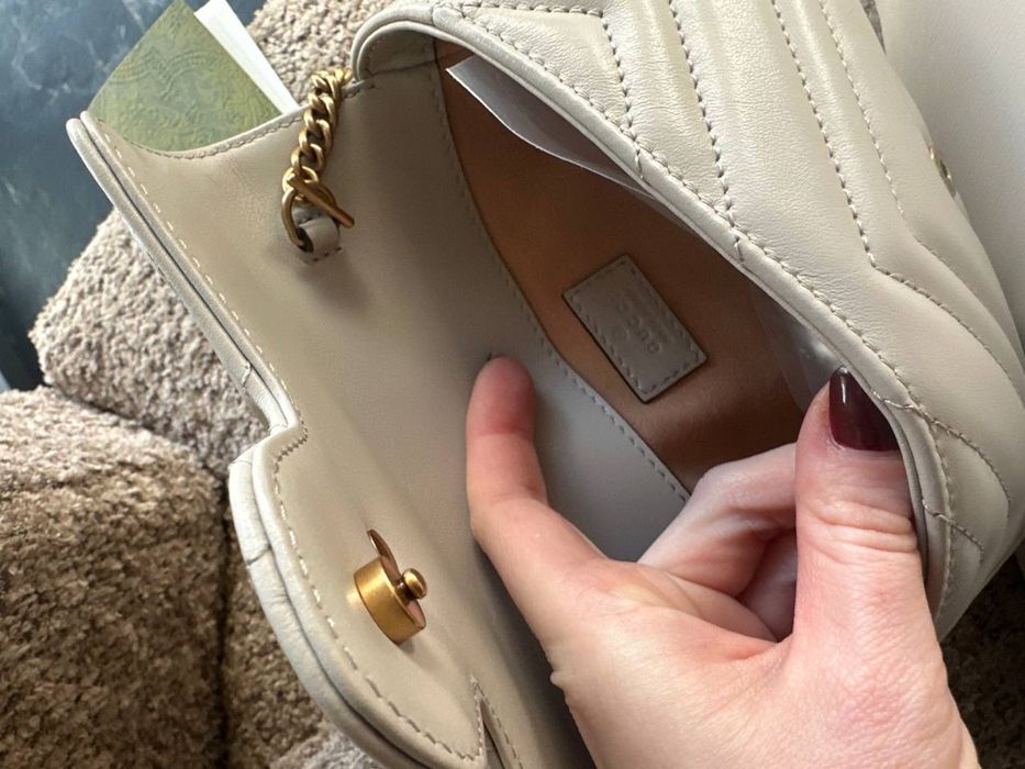 Сумка Gucci Super mini GG повний комплект бутика шкіряна