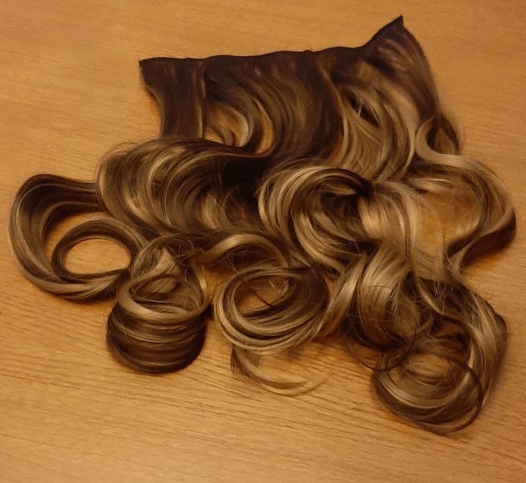 Extensões de cabelo sintético 2 tons 60cm