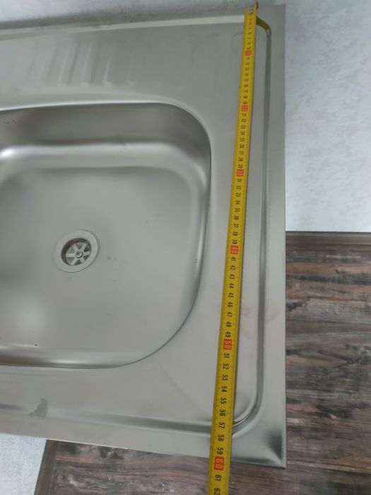 Кухонна тумба 60х60 з мийкою, сифоном та змішувачем з шлангами