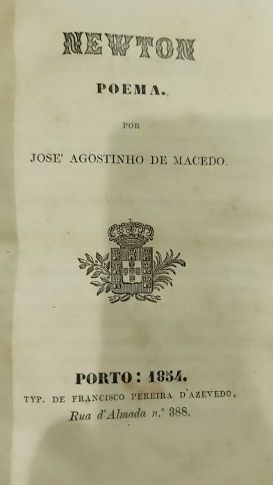 Padre José Agostinho de Macedo 1854 A Meditação etc