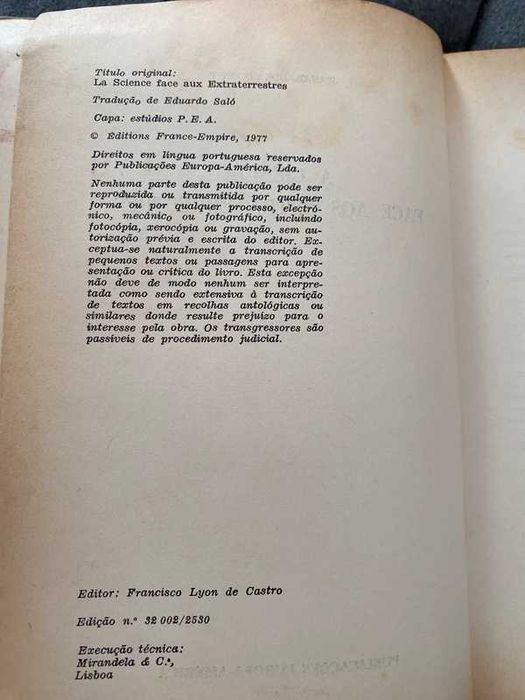 A Ciência Face aos Extraterrestres Jean-Claude Bourret