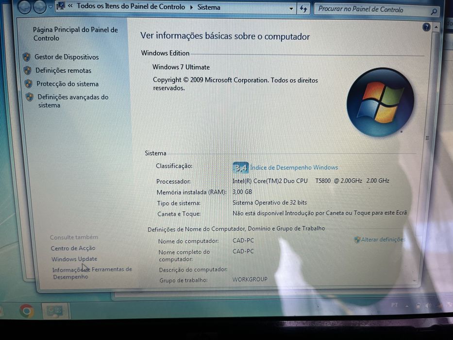 Potatil HP dv3000 2.0GHz 3GB ram 160gb