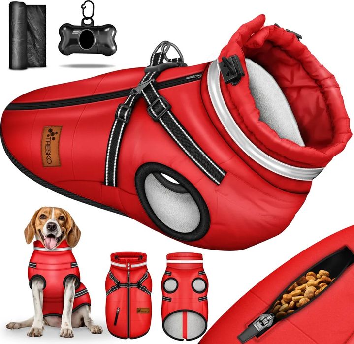 Kurtka dla psa z odblaskami rozmiar S