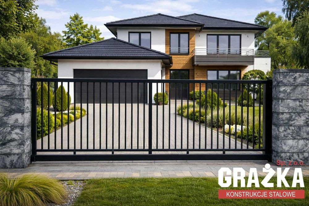 Brama przesuwna 4mx1,50m pionowy profil 25x25 ocynk PRODUCENT