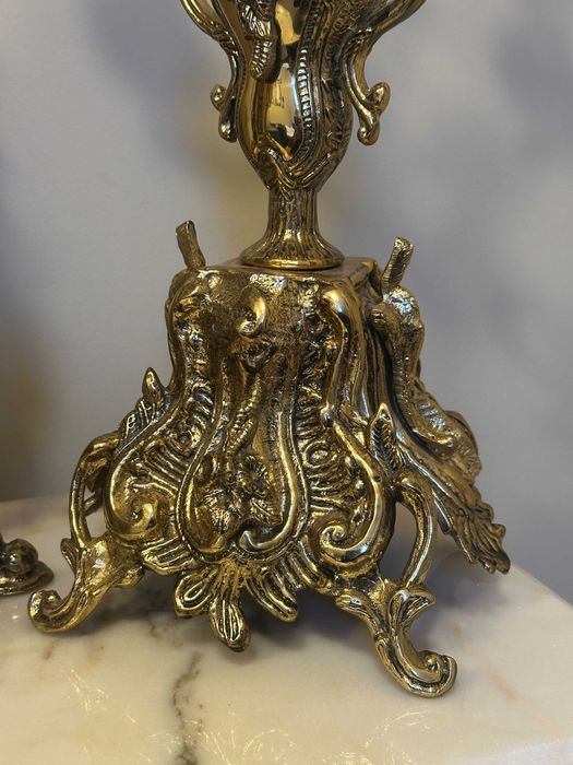 годинник камінний з канделябрами часы каминные винтаж часы в кабинет