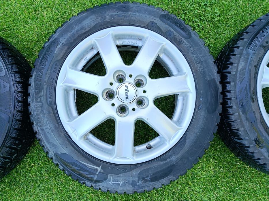 Felgi Rial 15' 5x100 + opony zimowe 6mm