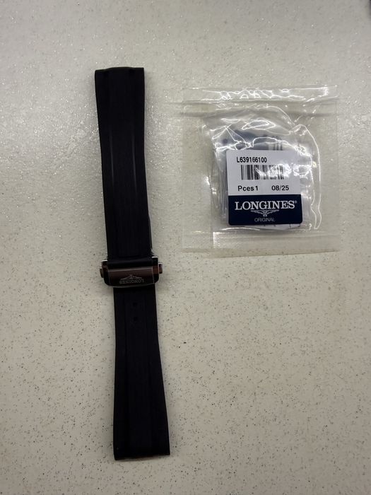 Каучуковий реминець з застібкою для Longines HydroConquest 43mm GMT