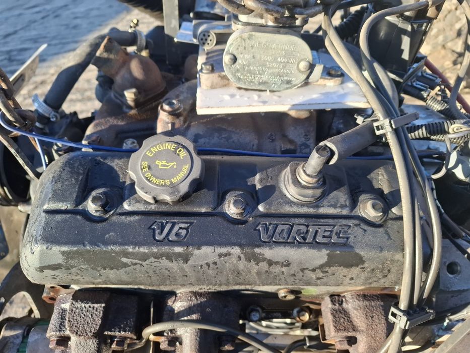 Silnik v6 vortec GM 4.3 wózek maszynowy v 6 wentylator  alternator