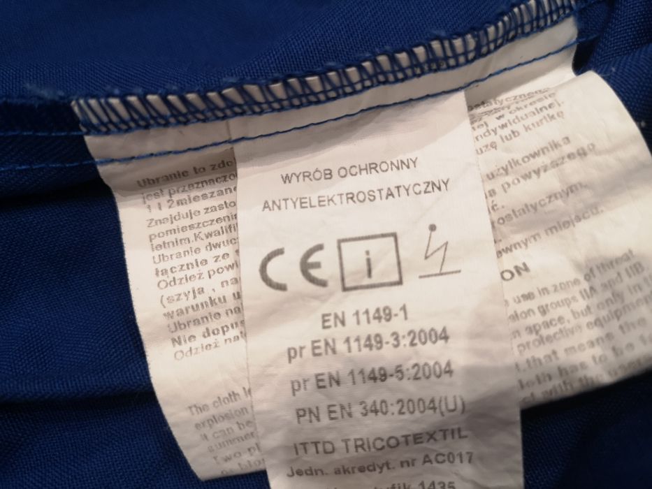 Bluza ochronna antyelektrostatyczna