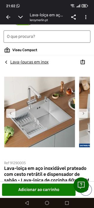 Lava-loiça de cozinha 60×49 EMBALADO