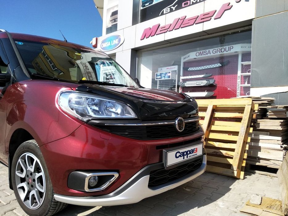 Fiat Doblo II 2010-2022 рр. Дефлектор капота EuroCap (2015+)