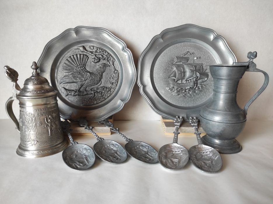 Винтажные ложки. кувшины, тарелки.