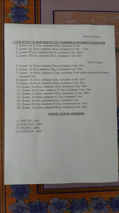 Предлагаю оконное стекло